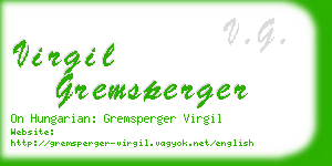 virgil gremsperger business card
